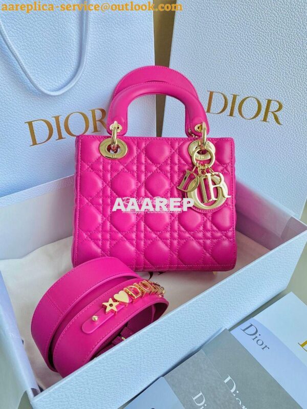 Replica Dior My ABCdior Lady Dior Bag M0538 Rani Pink Cannage Lambskin