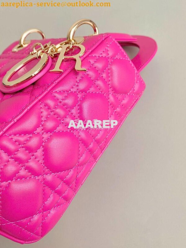 Replica Dior My ABCdior Lady Dior Bag M0538 Rani Pink Cannage Lambskin 4