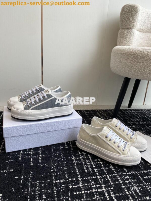 Replica Dior Walk'n'Dior Platform Sneaker Calfskin Textured with Dior 2