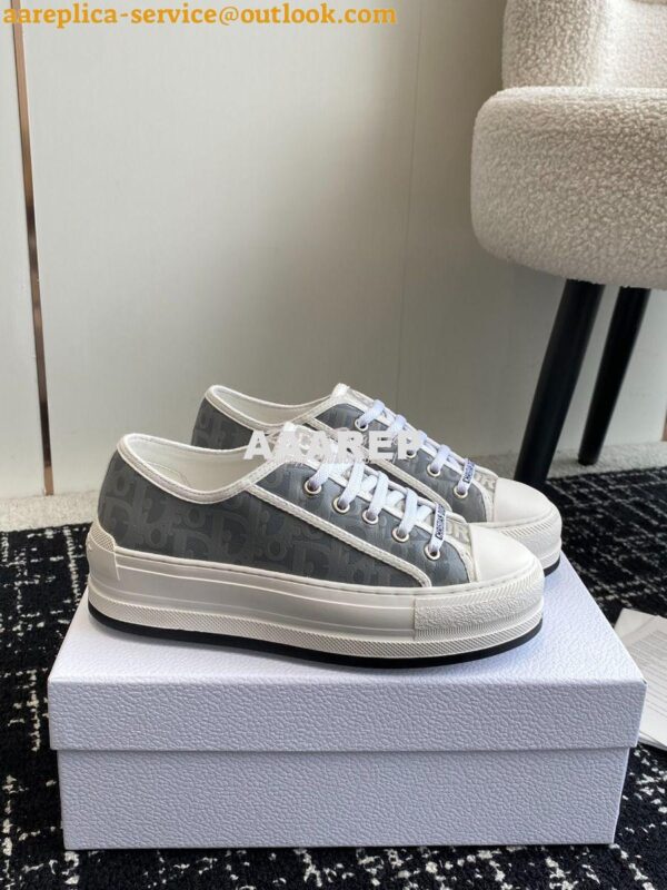 Replica Dior Walk'n'Dior Platform Sneaker Calfskin Textured with Dior 3