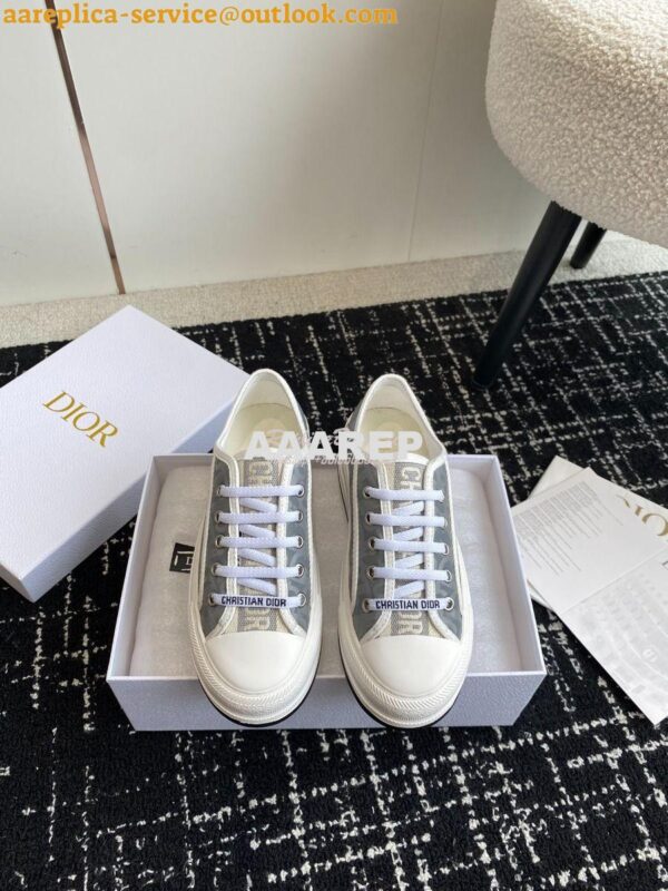 Replica Dior Walk'n'Dior Platform Sneaker Calfskin Textured with Dior 4