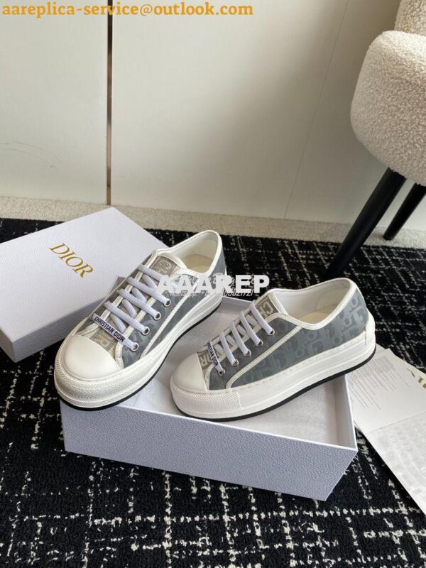 Replica Dior Walk'n'Dior Platform Sneaker Calfskin Textured with Dior 5