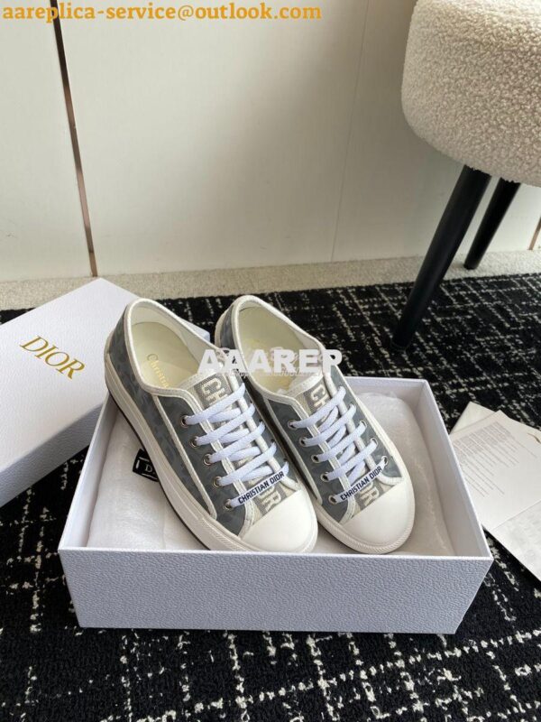 Replica Dior Walk'n'Dior Platform Sneaker Calfskin Textured with Dior 8