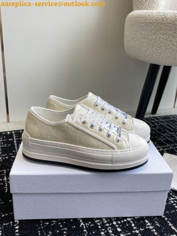 Replica Dior Walk'n'Dior Platform Sneaker Calfskin Textured with Dior 12