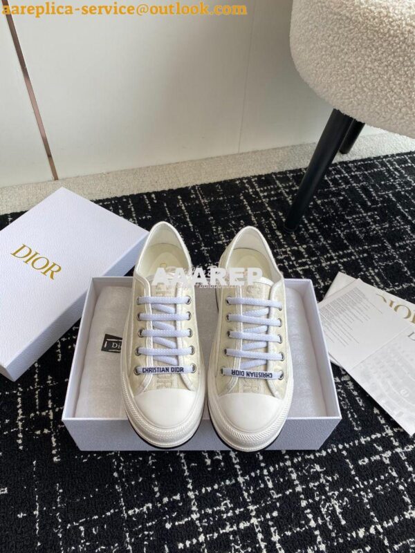 Replica Dior Walk'n'Dior Platform Sneaker Calfskin Textured with Dior 15