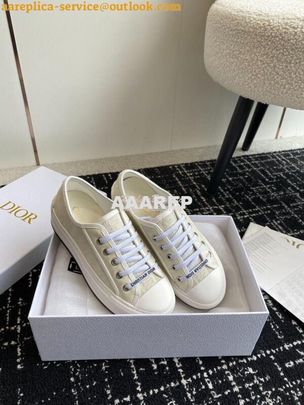 Replica Dior Walk'n'Dior Platform Sneaker Calfskin Textured with Dior 19