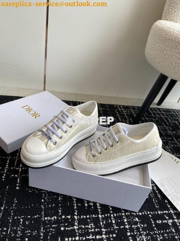 Replica Dior Walk'n'Dior Platform Sneaker Calfskin Textured with Dior 18