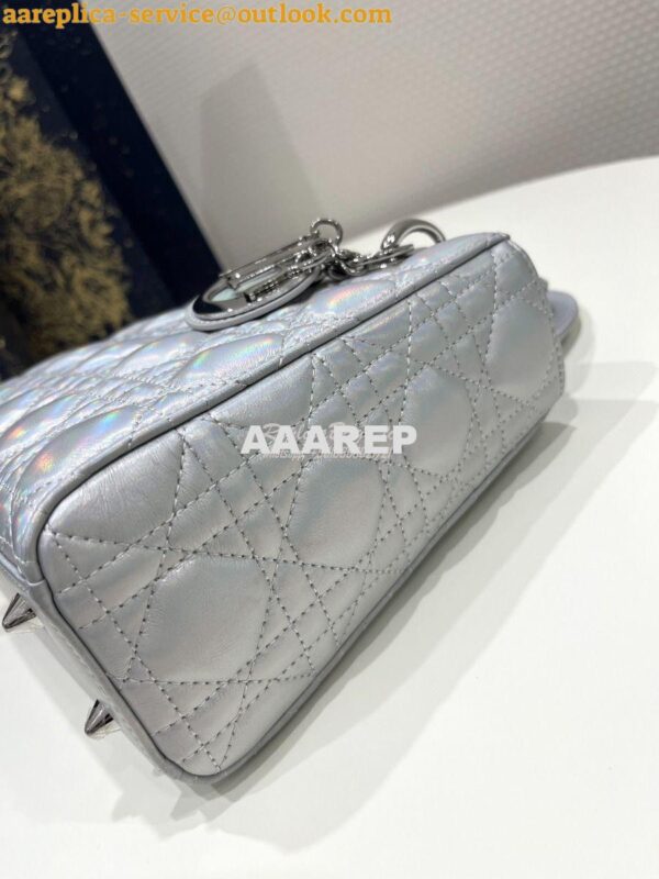 Replica Dior My ABCdior Lady Dior Bag M0538 Silver-Tone Iridescent and 2