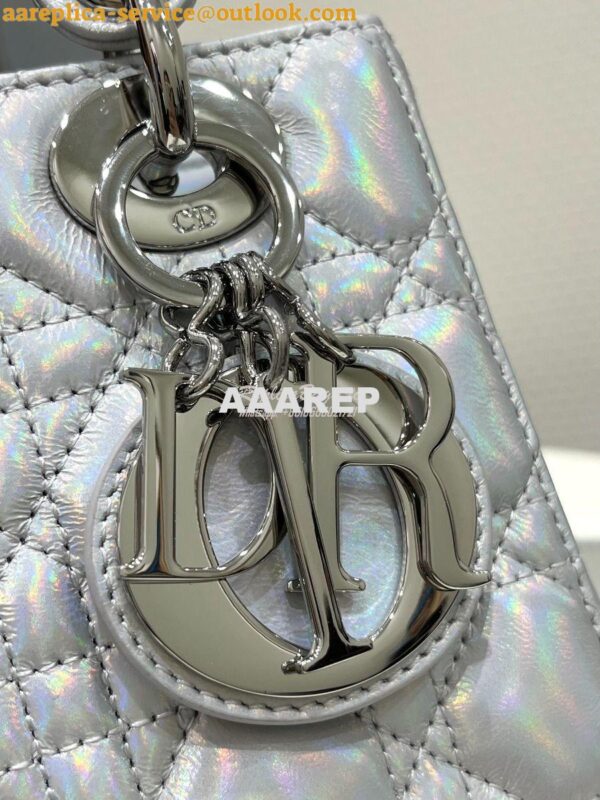 Replica Dior My ABCdior Lady Dior Bag M0538 Silver-Tone Iridescent and 3