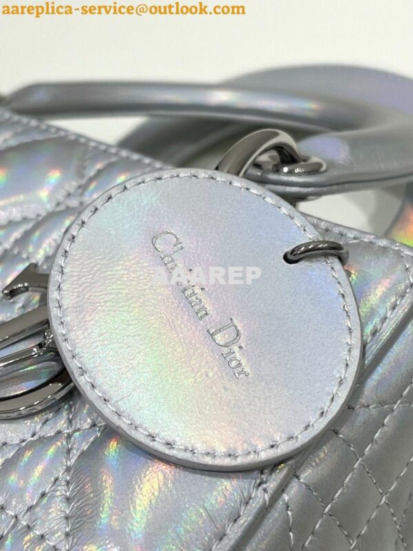 Replica Dior My ABCdior Lady Dior Bag M0538 Silver-Tone Iridescent and 4