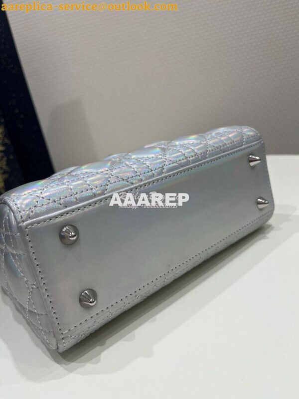 Replica Dior My ABCdior Lady Dior Bag M0538 Silver-Tone Iridescent and 8