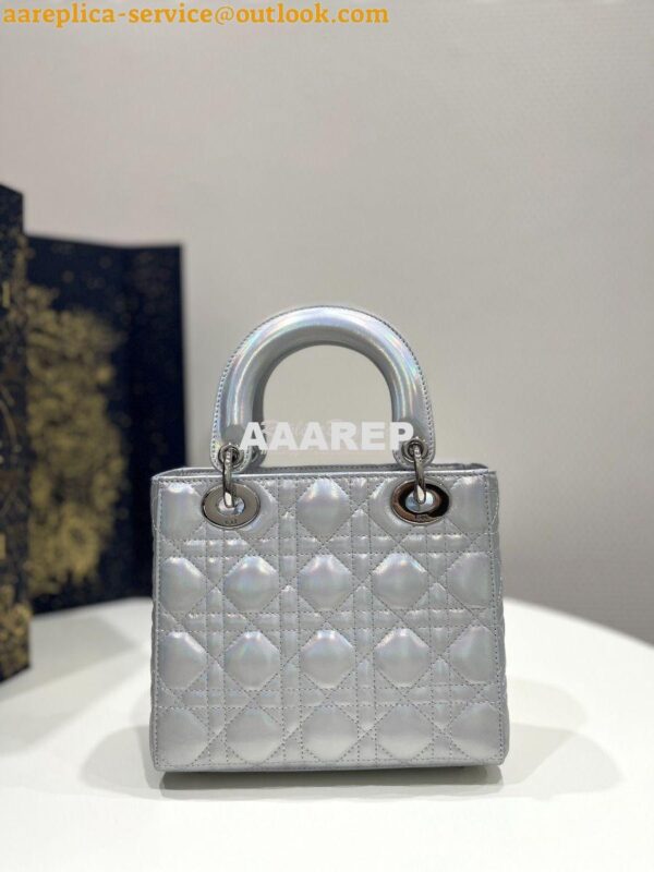 Replica Dior My ABCdior Lady Dior Bag M0538 Silver-Tone Iridescent and 9