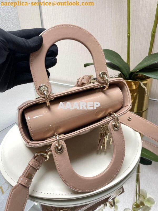 Replica Dior My ABCdior Lady Dior Bag Patent Calfskin M0538 Caramel Be 5