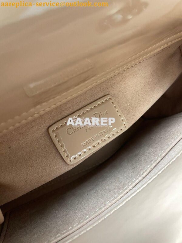 Replica Dior My ABCdior Lady Dior Bag Patent Calfskin M0538 Caramel Be 6