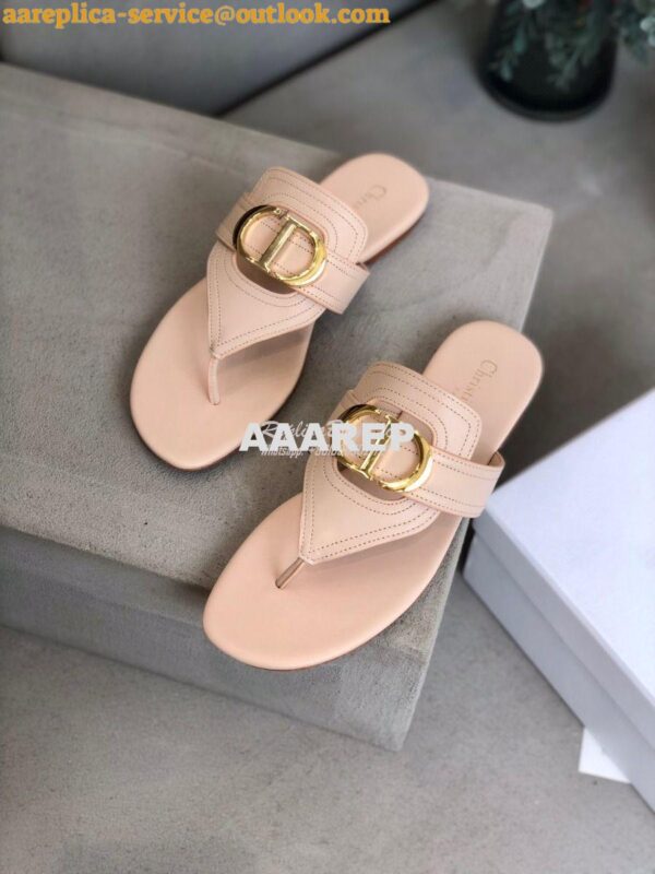 Replica Dior 30 Montaigne Flat Thong KCQ386 Nude 5