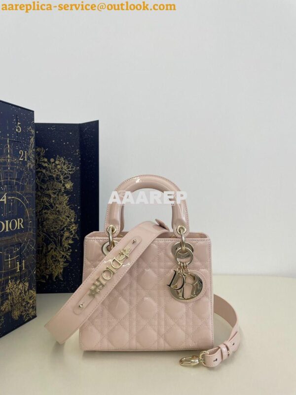 Replica Dior My ABCdior Lady Dior Bag Patent Calfskin M0538 Powder Pin