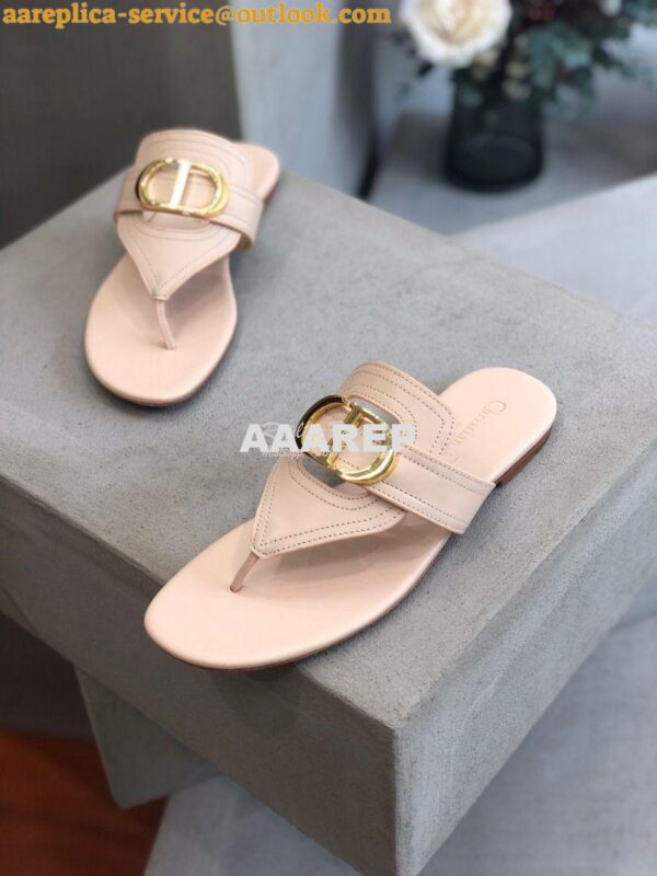 Replica Dior 30 Montaigne Flat Thong KCQ386 Nude 9