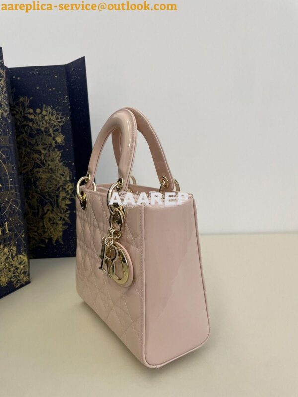 Replica Dior My ABCdior Lady Dior Bag Patent Calfskin M0538 Powder Pin 3