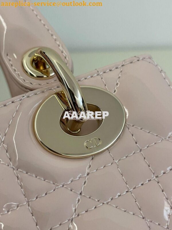 Replica Dior My ABCdior Lady Dior Bag Patent Calfskin M0538 Powder Pin 5