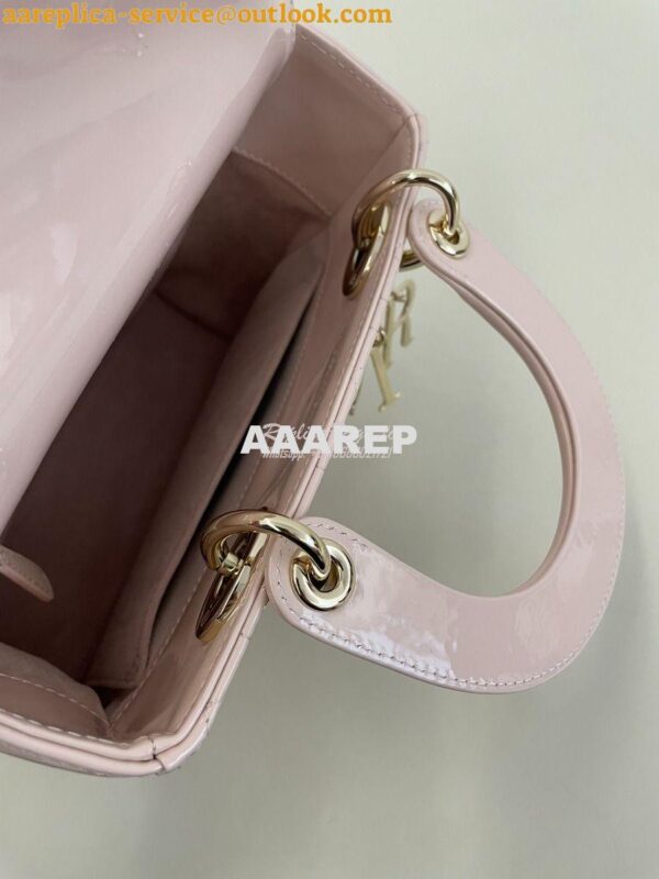 Replica Dior My ABCdior Lady Dior Bag Patent Calfskin M0538 Powder Pin 6