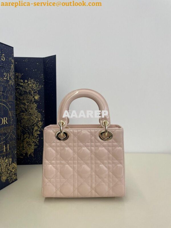 Replica Dior My ABCdior Lady Dior Bag Patent Calfskin M0538 Powder Pin 8