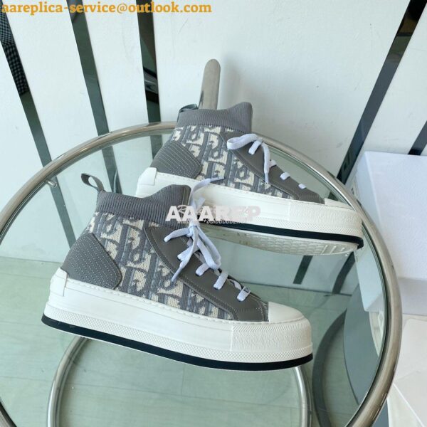 Replica Dior Walk'N'dior Platform Sneaker Oblique Technical Mesh and C 16