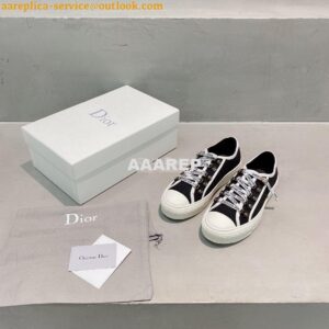 Replica Dior Walk'N'Dior Sneaker Black Cotton Canvas KCK177