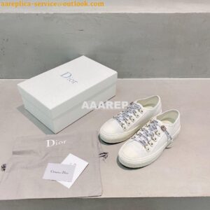 Replica Dior Walk'N'Dior Sneaker White Cotton Canvas KCK177