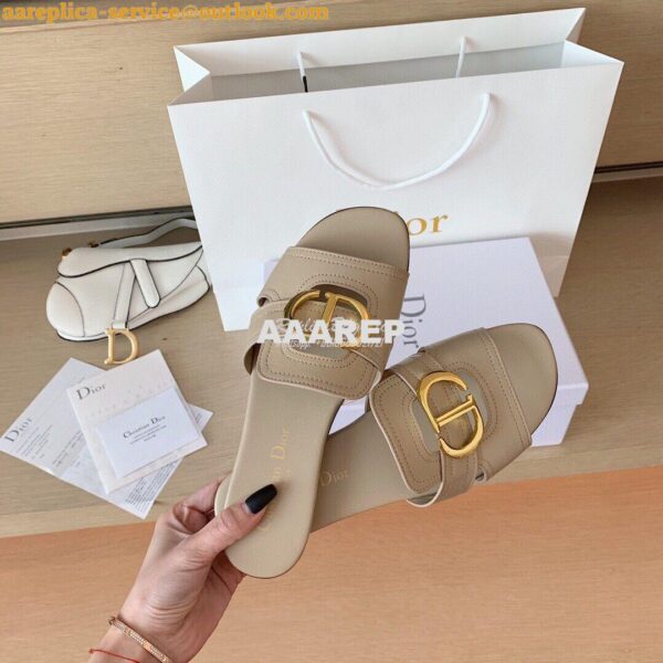 Replica Dior 30 Montaigne Mule Nude Calfskin KCQ266 3