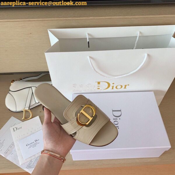 Replica Dior 30 Montaigne Mule Nude Calfskin KCQ266 6