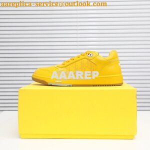 Replica Dior World Tour B27 Low-Top Sneaker Yellow Oblique Galaxy Leat 2