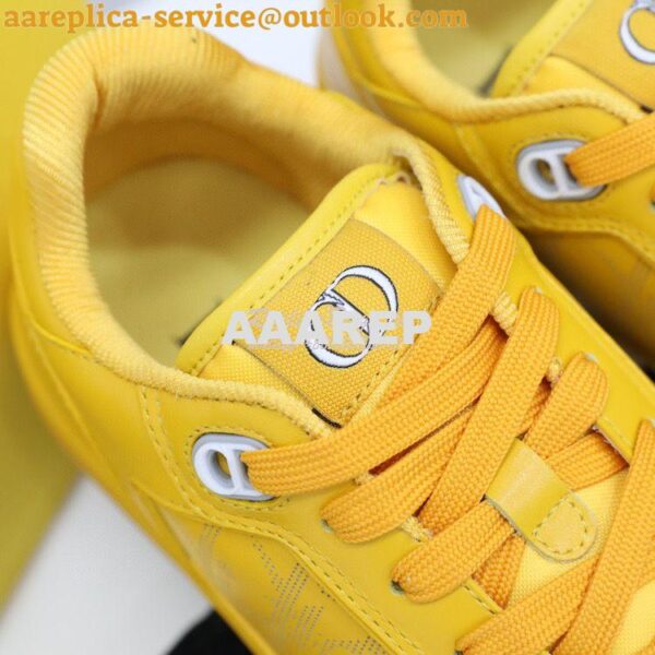 Replica Dior World Tour B27 Low-Top Sneaker Yellow Oblique Galaxy Leat 8