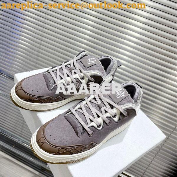 Replica Dior x ERL 2023 Suede Cannage Sneakers Men Female 16