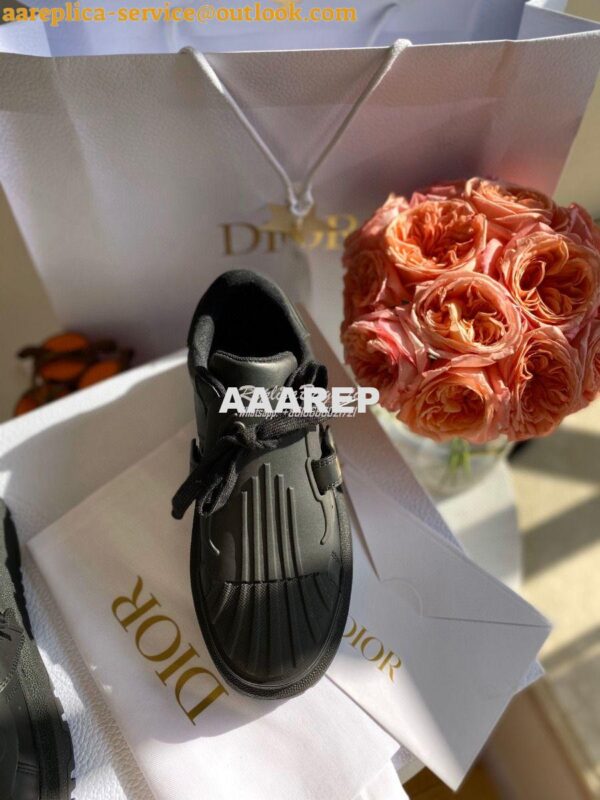 Replica DiorID Sneaker Black Rubber and Calfskin KCK278 3