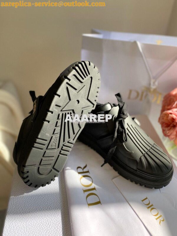 Replica DiorID Sneaker Black Rubber and Calfskin KCK278 8