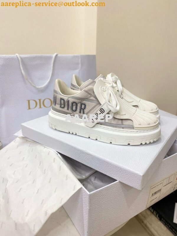 Replica DiorID Sneaker Gray Reflective Technical Fabric KCK309 3