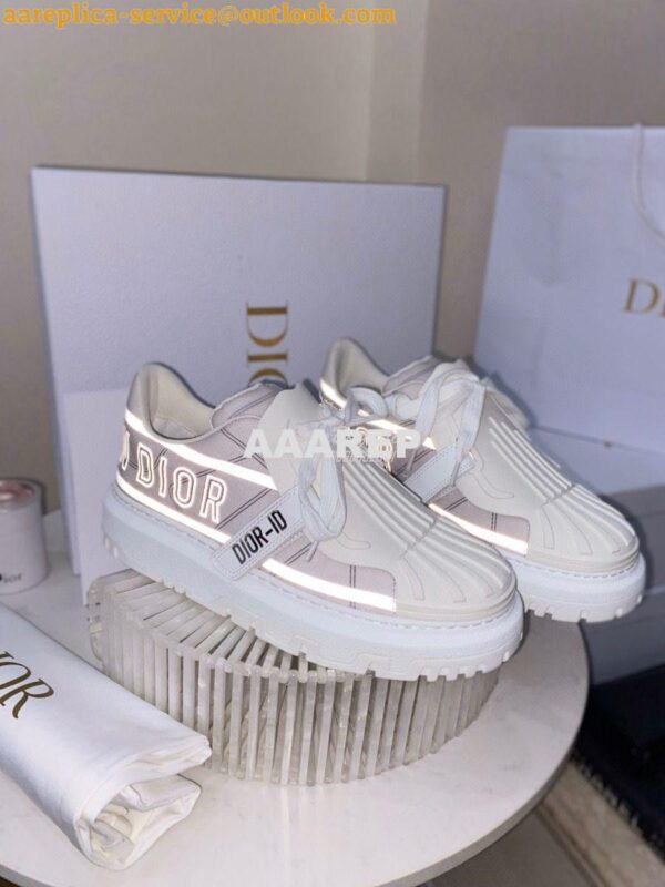 Replica DiorID Sneaker Gray Reflective Technical Fabric KCK309 6