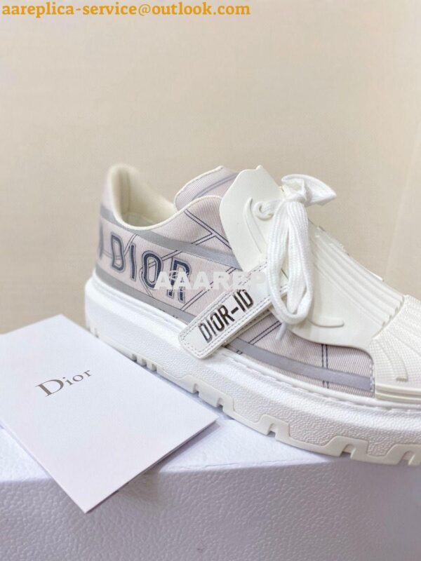 Replica DiorID Sneaker Gray Reflective Technical Fabric KCK309 7