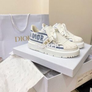 Replica DiorID Sneaker White and French Blue Technical Fabric KCK309