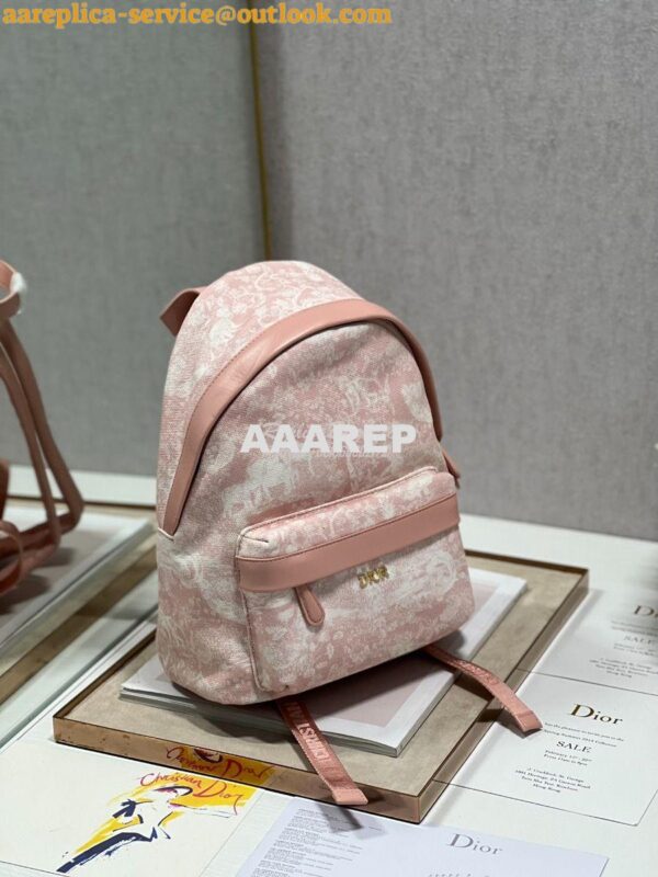 Replica Dior Pink Toile De Jouy DiorTravel Backpack Technical Fabric M 8