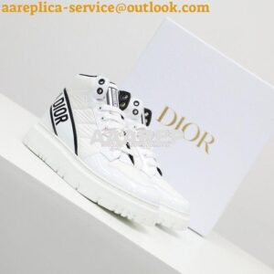 Replica Dior D-Player Sneaker White Black Quilted Nylon KCK315N 2