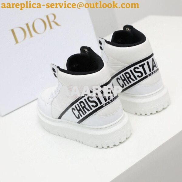 Replica Dior D-Player Sneaker White Black Quilted Nylon KCK315N 6