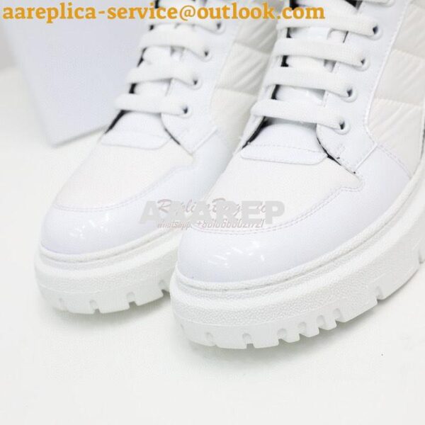 Replica Dior D-Player Sneaker White Black Quilted Nylon KCK315N 8