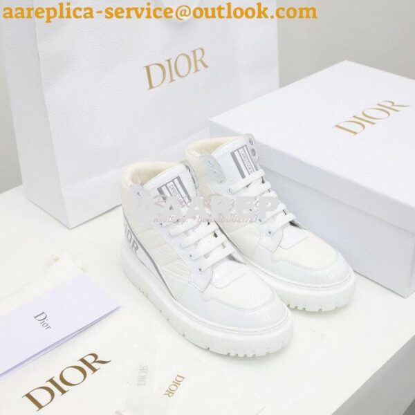 Replica Dior D-Player Sneaker White Quilted Nylon KCK315N