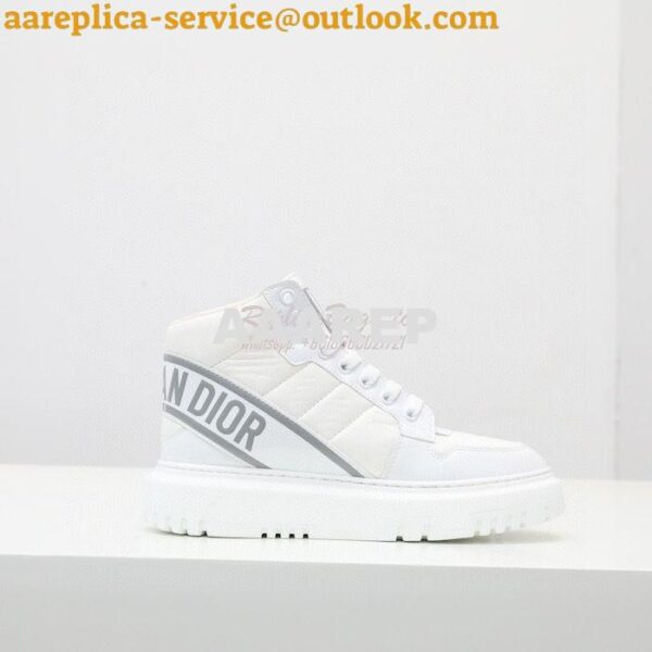 Replica Dior D-Player Sneaker White Quilted Nylon KCK315N 3