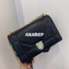 Replica Dior Quilted Black Patent Calfskin Leather Mini Lady Dior Bag