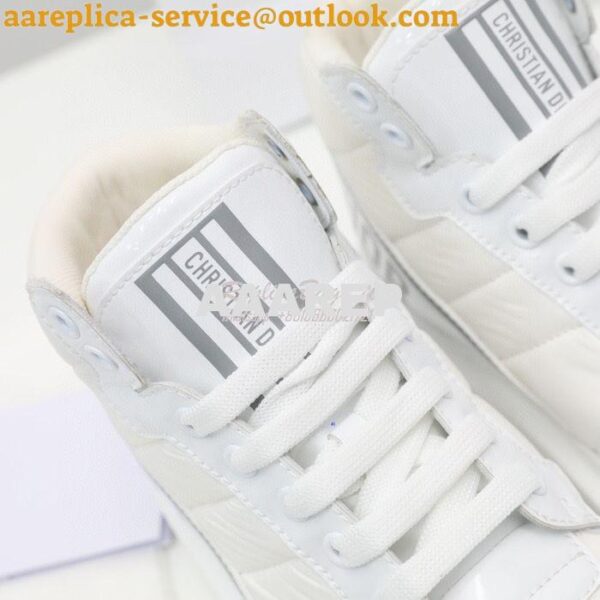 Replica Dior D-Player Sneaker White Quilted Nylon KCK315N 8