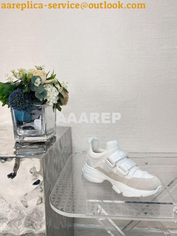 Replica Dior D-Wander Sneaker White Camouflage Technical Fabric KCK299 7