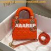 Replica Dior Quilted Patent Calfskin Mini Lady Dior Bag Cornflower 2