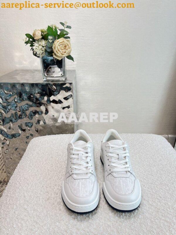 Replica Dior Men Female One Sneaker with Oblique Perforated Calfskin K 3